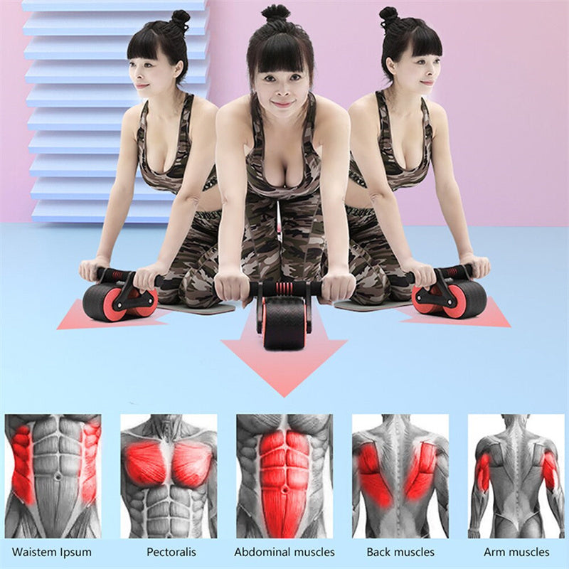 Double Wheel Exerciser Roller Home Exercise Devices