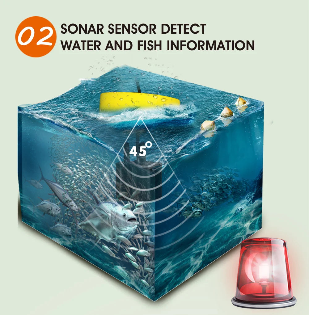 100M Portable Sonar Fish Finders Echo Sounder