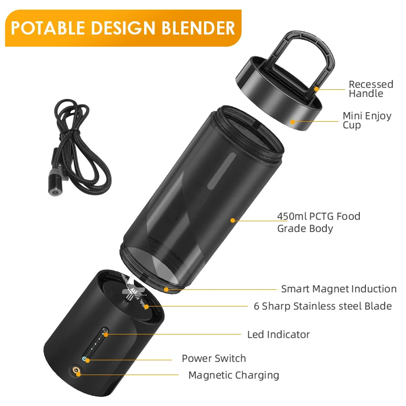 Fresh Juicer Electric Mini Portable Blender For Smoothie and Shakes