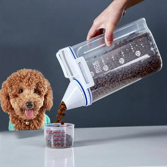 Dog Cat Food Pail Plastic Storage Tank