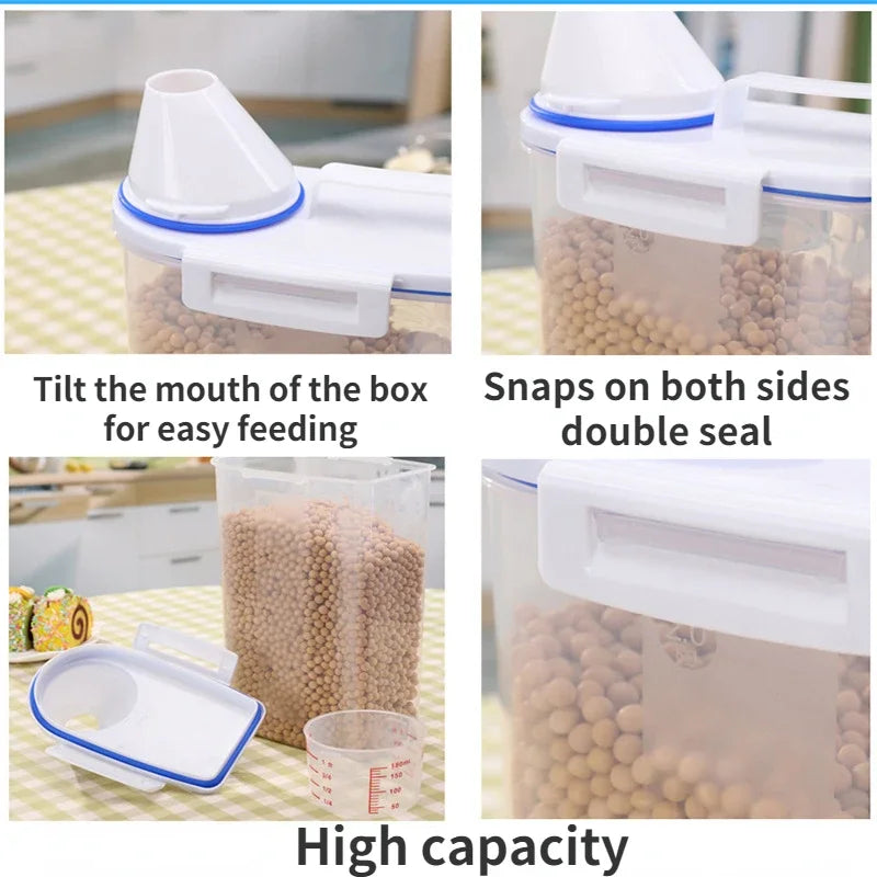 Dog Cat Food Pail Plastic Storage Tank