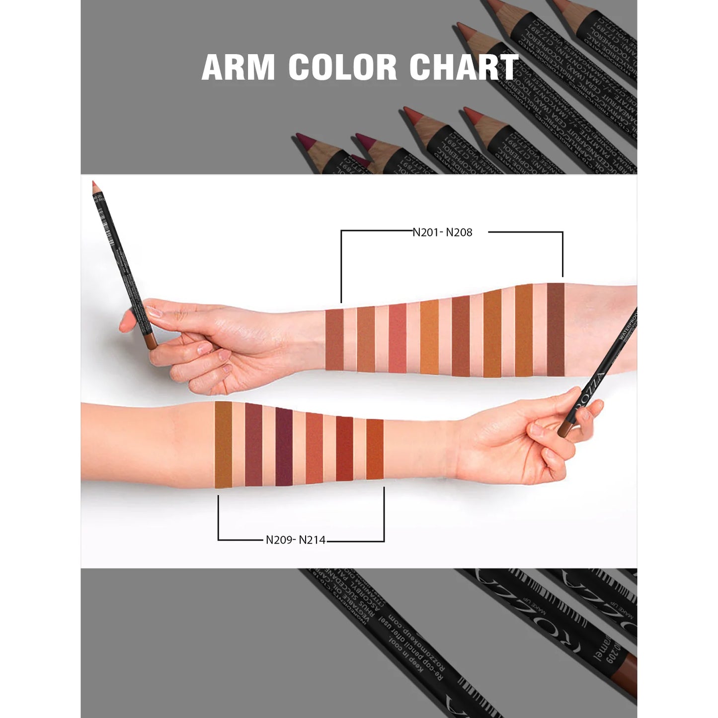 14 Color Waterproof Lip Pencil